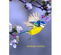 Eurasian blue tit Gratitude Journal: 8.5 x 11 100 lined pages in softcover notebook