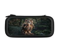 Eurasian Eagle Owl Carry Case for Switch Carrying Cover Storage Bag Protective Accessories Travel Black-Style
