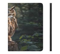 Eurasian Eagle Owl Case Compatible for IPAD Air4/Air5 (10.9in) Tablet Cases Cover with Pencil Holder Auto Wake/Sleep