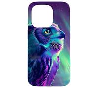 Eurasian Eagle Owl Lover Northern Lights Sky Case for iPhone 15 Pro