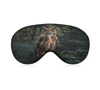 Eurasian Eagle Owl Sleep Mask Soft Eye Mask Eye Cover Eyeshade Blindfold with Adjustable Strap