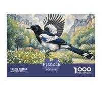Eurasian Magpie 1000 Piece Jigsaw Puzzle Bird for Adults Educational Activities Memory Games Stress Relief 70x50cm/1000pcs