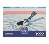 Eurasian Magpie 1000 Piece Jigsaw Puzzle Bird for Adults Educational Activities Memory Games Stress Relief 70x50cm/1000pcs