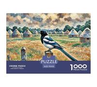 Eurasian Magpie 1000 Piece Jigsaw Puzzle Bird for Adults Educational Gift Memory Games Stress Relief 70x50cm/1000pcs