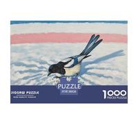 Eurasian Magpie 1000 Piece Jigsaw Puzzle Bird for Age 12+ Educational Activities Memory Games Relaxing 38x26cm/1000pcs