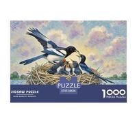 Eurasian Magpie 1000 Piece Puzzles Bird for Adults Fun Activities Memory Games Premium 38x26cm/1000pcs