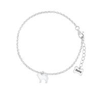 Eurasier Silhouette Silver Chain Bracelet - Personalised