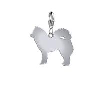 Eurasier Silhouette Silver Charm