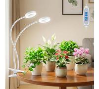 Eurbolan Grow Light, 96 LEDs Full Spectrum LED Grow Lights for Indoor Plants, Grow Light with Clip,Plant Lights Indoor with 3 Spectrum Modes,6/12/16Hrs Auto Timer,360° Gooseneck, 5 Brightness.(White)