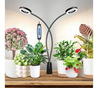 Eurbolan Grow Lights for Indoor Plant, Halo LED Grow Light with Clip, Upgrade 96 LEDs Clip On Plant Lights, Full Spectrum LED Plant Growing Lamp with 3 Modes & 5 Dimmable Levels, Auto Timer 6/12/16H.