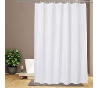 EurCross White Shower Curtain,Mould Proof and Mildew Resistant Extra Long Shower Curtain Liner 180 x 200cm Drop,100% Polyester Machine Washable Waterproof Fabric Bathroom Shower Curtain