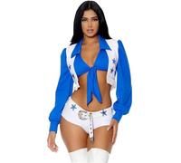 EURDFHY Cheerleader outfit S-XL Star Cheerleading Uniform School Cheerlea Ding Stage Performance Party Dress(L)