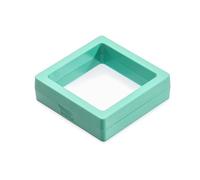 EURDFHY ring box 3D Floating Display Case Stands Holder Suspension Storage For Pendant Necklace Bracelet Rings Earrings Jewelry Box(Blue green,9x9x2cm)