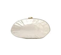 EURDFHY shell bag Pearl Colored Dinner Bag Women's Crossbody Shell Shaped Hard Box Handbag Party Clutch Wallet Urban Simplicity Acrylic for women(Pearl White (gold handle))