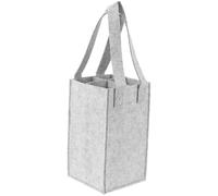 EURDFHY Wine Bags Wine Felt Bag 4 Bottle Carrier Divider Storage Tote Reusable Grocery with Handles Beer Packaging Box(Grey)