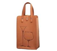 EURDFHY Wine Bags Wine Felt Bag Red Double Storage Handheld Drink(Khaki)