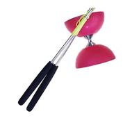Eureka 515708 Acrobat 105 Rubber Diabolo with Aluminum Hand Sticks, Pink