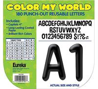 Eureka 845306 Alphabet and Numbers Bulletin Board and Classroom Decorations for Teachers, 4'' H, Multicolor, 180pcs