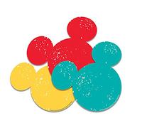 Eureka Back to School Disney Mickey Mouse Silhouette Paper Cut Out Classroom Decorations for Teachers, 36pc, 5.5'' W x 5.5'' H