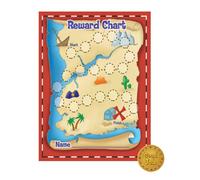 Eureka Back to School Treasure Hunt Mini Reward Charts for Kids with Stickers, 736pc, 5'' W x 6'' H