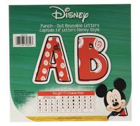 Eureka Disney Mickey Mouse Red and White Punch Out Letter Classroom Decoration 177 pc 3.8'' H