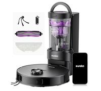 Eureka E20 Evo Plus Robot Vacuum Cleaner with Mop 10,000 Pa Suction with LDS Navigation & 45-Day Self-Emptying Bagless Station, 180 Minutes Runtime for Pet Hair, Hard Floors, Lift Mop for Carpets