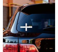 Eureka Flag Cross Stockade Australia Sticker Decal Vinyl - 2 Pack White 10.2cm - for Car Boat Laptop Cup No Background Die-Cut