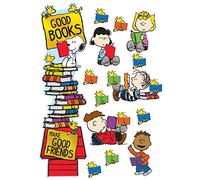Eureka ''Good Books Make Good Friends'' Peanuts Classroom Decoration Door Poster Kit, 32pcs, 45'' H