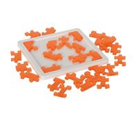 Eureka Impossible Jigsaw 28 - Tricky Laying Puzzle with 28 Pieces in the Frame, Difficulty Level 4/6, Includes Solution, 10 x 10 cm, Patience Game/Puzzle Game for Adults and Teens, Warning Note from 3
