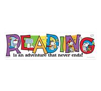 Eureka Peanuts Snoopy ''Reading is an Adventure'' Classroom Decoration Banner, 45'' x 12''