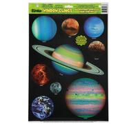 Eureka Planets Vinyl Window Clings Classroom Decorations, 12'' W x 17'' H