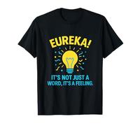 Eureka Science Nerd Humor Lightbulb Confetti Graphic T-Shirt