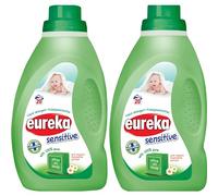 Eureka Sensitive Liquid Baby Clothes Detergent with 100% Pure Olive Oil Soap and Organic Chamomile Extract, Pack of 2 x 1 Litre (Total: 2L)