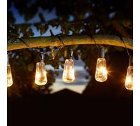 Eureka Solar Vintage Bulb Fairy Lights - retro, minimalist, industrial, garden,