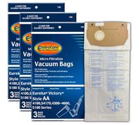 Eureka Victory and True Hepa Upright Style AA Vacuum Bags Microfiltration with Closure - 9 Pack