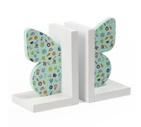 Eurekakids Original And Decorative Children´s Wooden Bookends In The Shape Of A Butterfly Multicolor