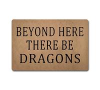 Eureya Beyond Here There Be Dragons Door Mat Doormat Inside/Outside Kitchen Rugs Rubber Mat Home Decor 40x60cm