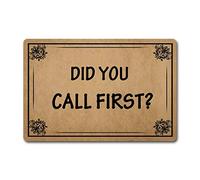 Eureya Did You Call First Funny Entrance Floor Mat Indoor Decorative Doormat Floor Mat Non-Woven Fabric Top 23.6x15.7inch
