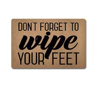 Eureya Don't Forget to Wipe Your Feet Door Mat Doormat Inside/Outside Kitchen Rugs Rubber Mat Home Decor 40x60cm
