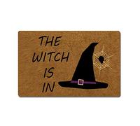 Eureya Door Mat Halloween The Witch is in Doormat Inside/Outside Kitchen Rugs Welcome Rubber Mat Home Decor 40x60cm