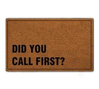 Eureya Funny Door Mat Entrance Floor Mat Did You Call First Non-Slip Doormat Welcome Mat 30"x18"