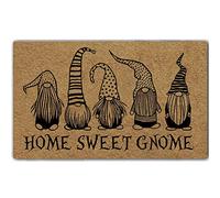 Eureya Funny Door Mat Home Sweet Gnome Indoor Outdoor Doormat Custom Doormat Entrance Floor Mat Home Office Welcome Mat 18x30Inch