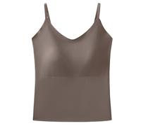 EURhine Slimming Camisole for Women Built-in Padded Bra Single Strap Cami Tank Top