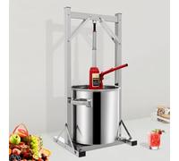 EurHomePlus 22L Fruit Wine Press, Stainless Steel Cider Press with Hydraulics, Manual Household Press, for Making Cider, Wine and Cider