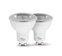 Euri Lighting EP16-7W5000eG-2 Dimmable LED PAR16 GU10 Base, 7W (50W Equal), Soft White (3000K), 500lm, 80CRI, 40° Beam Angle, Damp Rated, UL, Energy Star, 3YR 25K HR WTY, One Count of 2