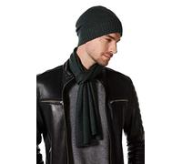 EURKEA 100% Merino Wool Winter Soft and Cozy Scarf for Men, Dark Green