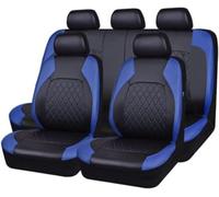 EURLA Leather Car Seat Covers for VW Tiguan 2016-2024, Blue, 5-Seater, All Weather, Heated Seat Compatible, Airbag Compatible, Easy to Install