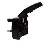 Euro 2 Pin to UK Mains Plug Converter with 5A Fuse Black