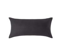 (Euro - 40 x 80 cm, Black) Egyptian Cotton Satin Stripe Pillowcase 330 Thread Count