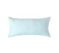 (Euro - 40 x 80 cm, Blue) Egyptian Cotton Satin Stripe Pillowcase 330 Thread Count